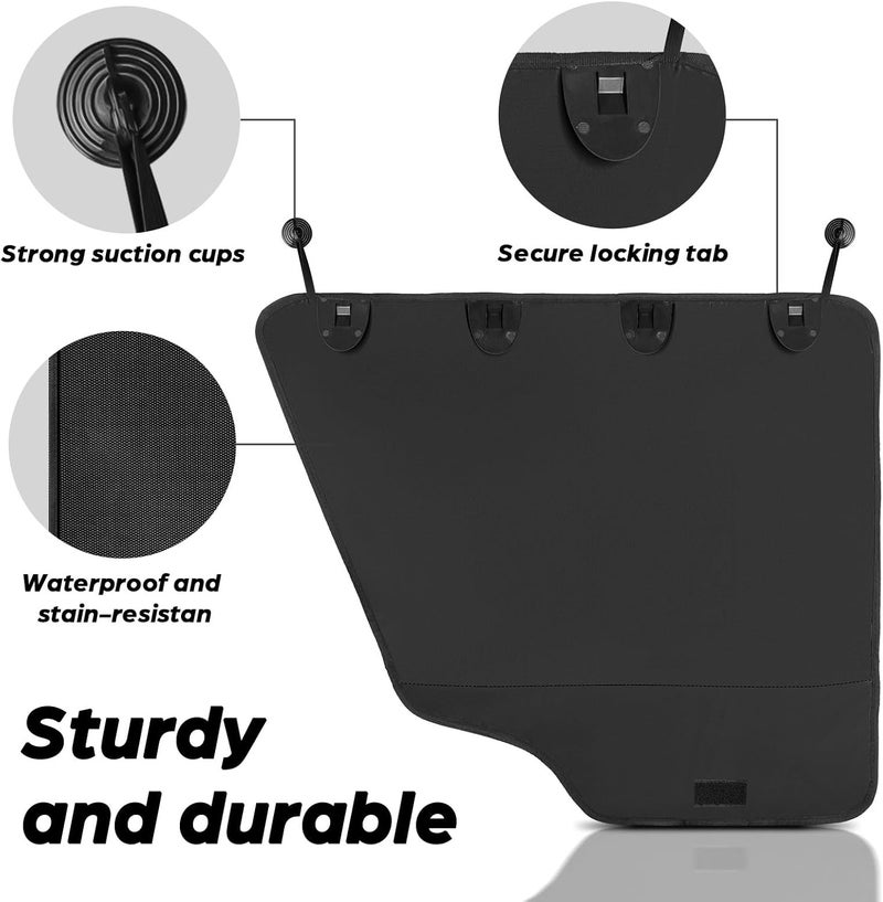 fidozen Dog Car Door Protector - 2 Pack Durable & Universal Fit Anti-Scratch Waterproof Vehicle Door Covers, Guards Your Car from Dog Scratching, Essential Accessories for SUV Interiors，Black - Image 5